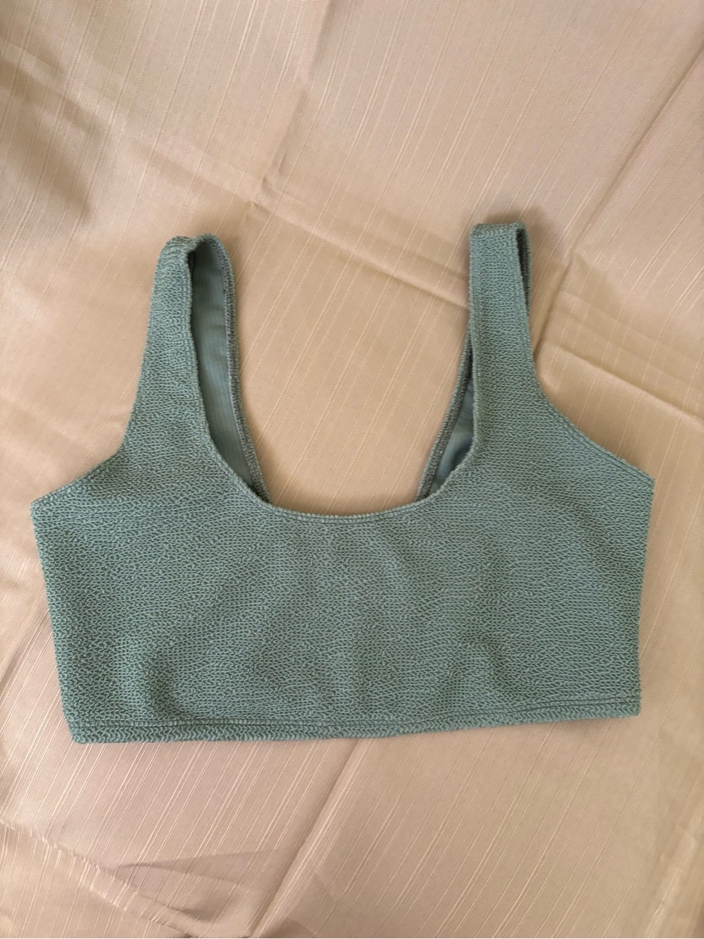 ASOS Sage Textured Scoop bikini top